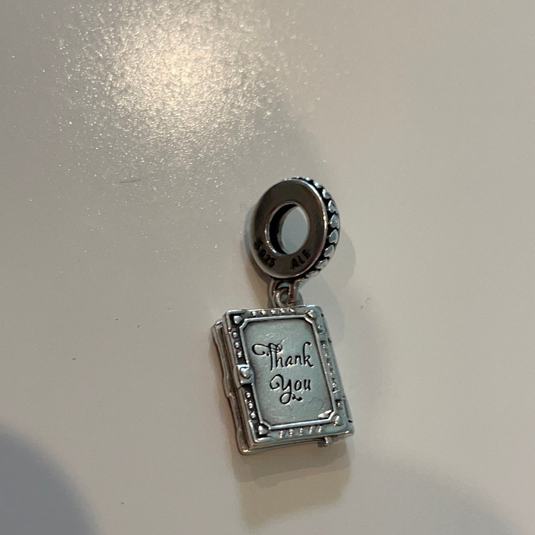 Genuine Pandora Our Family Memory Dangle Book With Turnable Pages Dangle Charm