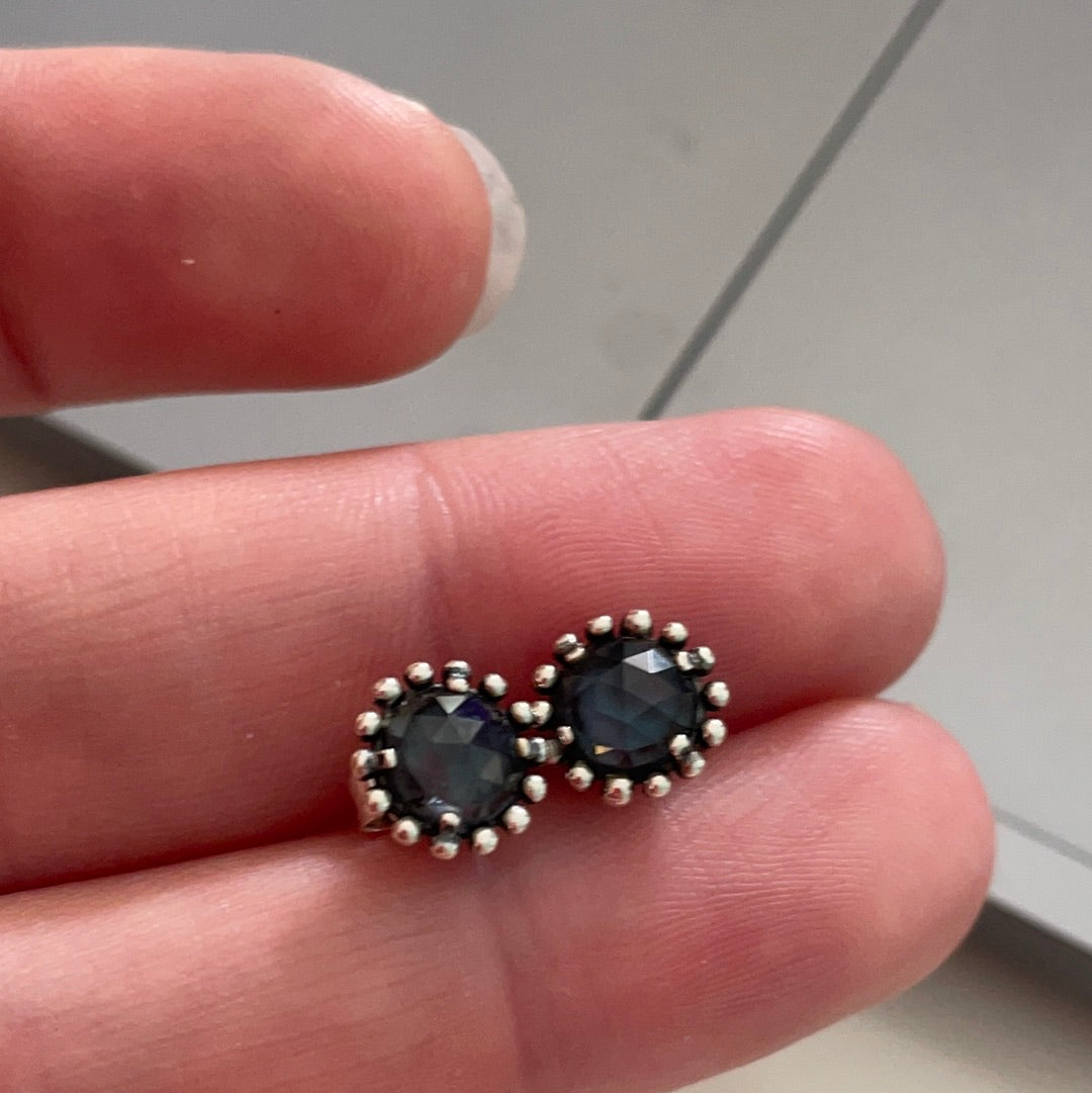 Genuine Pandora Navy Midnight Blue Crystal Birthstone Earrings