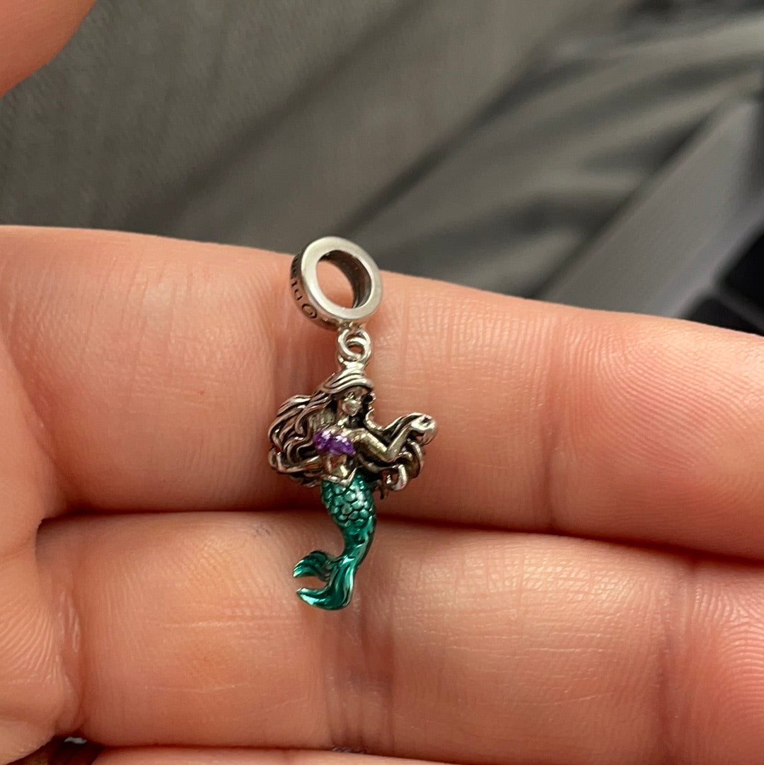 Genuine Chamilia Ariel Enamel Dangle Charm Disney