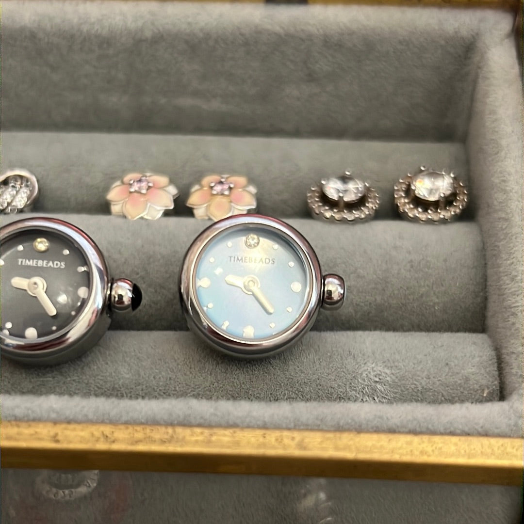 Genuine TimeBead Baby Blue Clock Charm