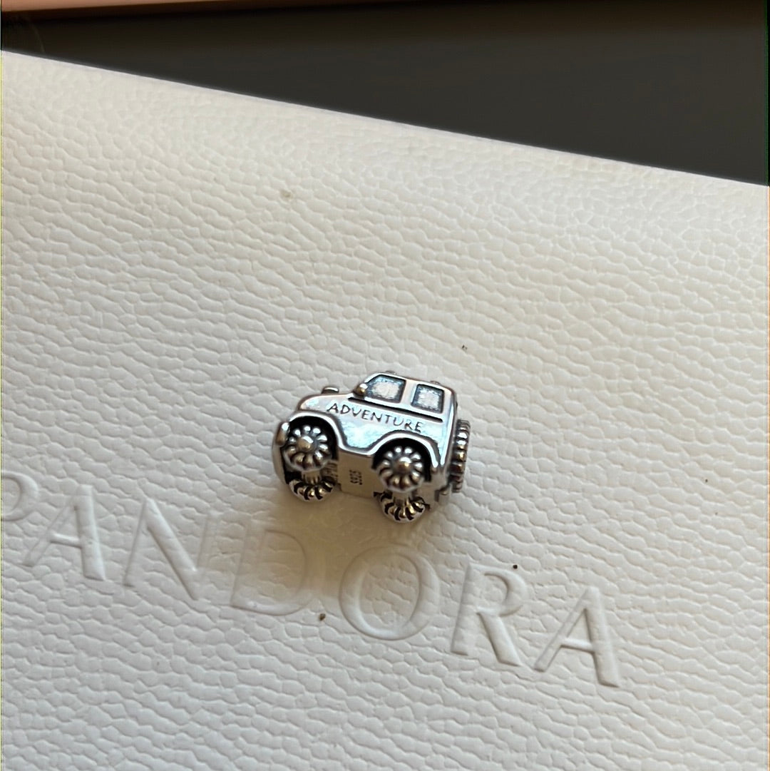 Sterling Silver Adventure Jeep Travel Charm Car