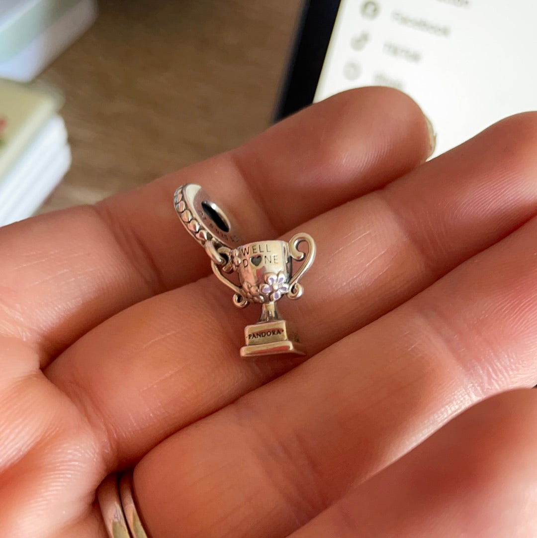Genuine Pandora Trophy Well Done Champion Dangle Charm