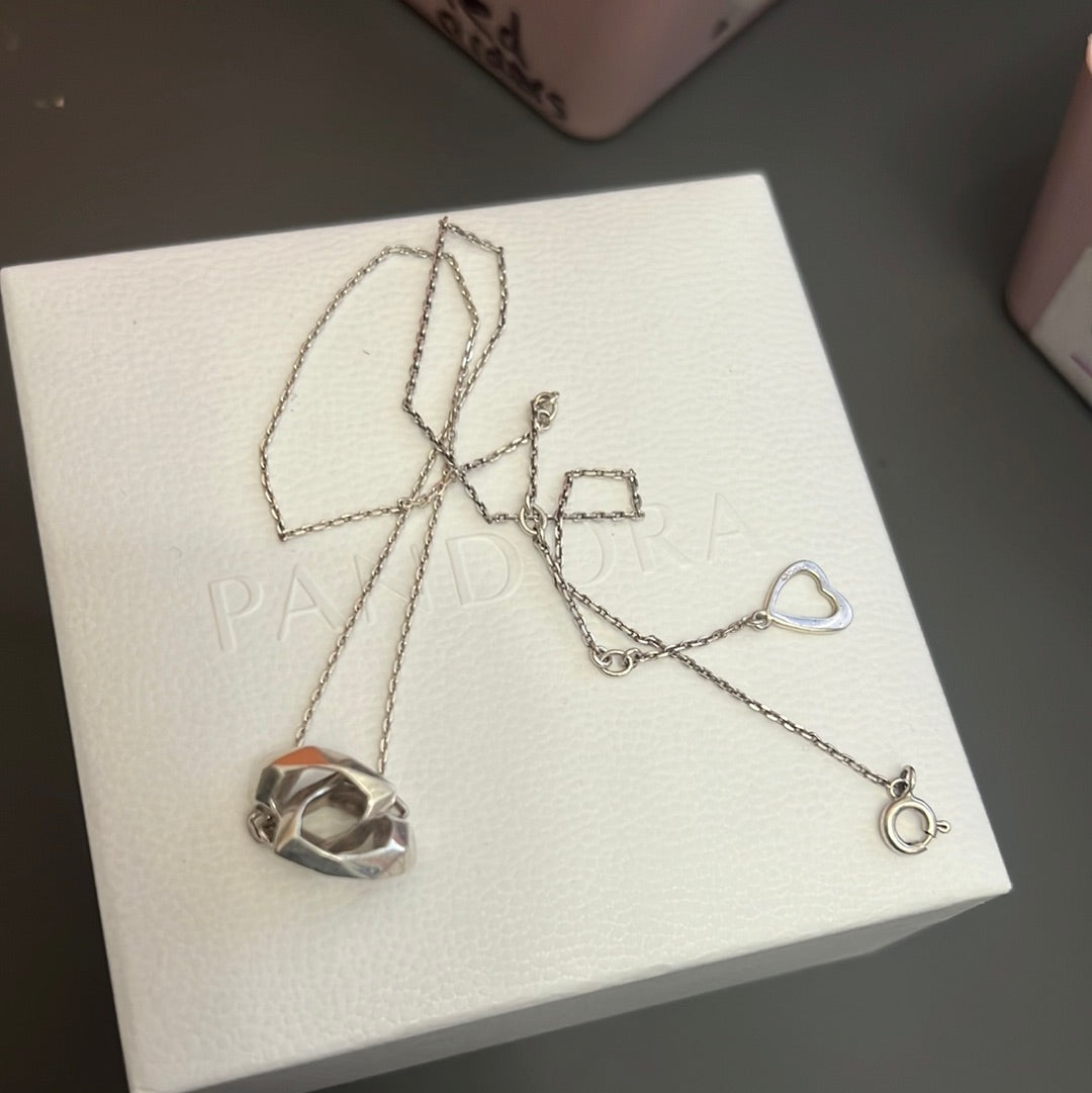 Genuine Links of London Heart Handcuff Necklace