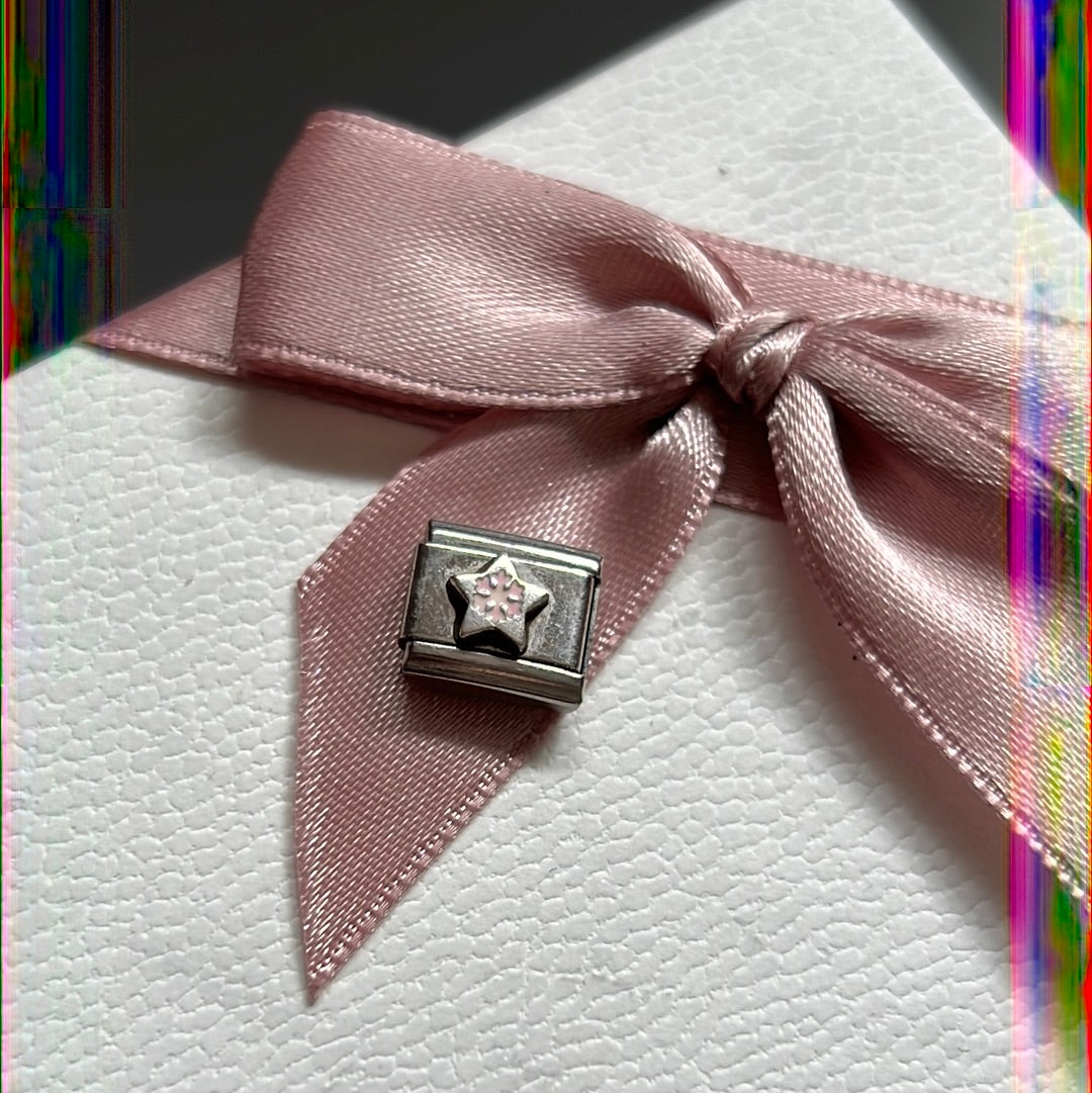 Genuine Nomination Silver Link Charm Christmas Enamel Snowflake Star