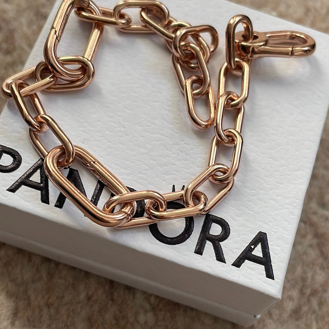 Genuine Pandora Me Essence Rose Gold New Style Link Chain Bracelet Size 20cm