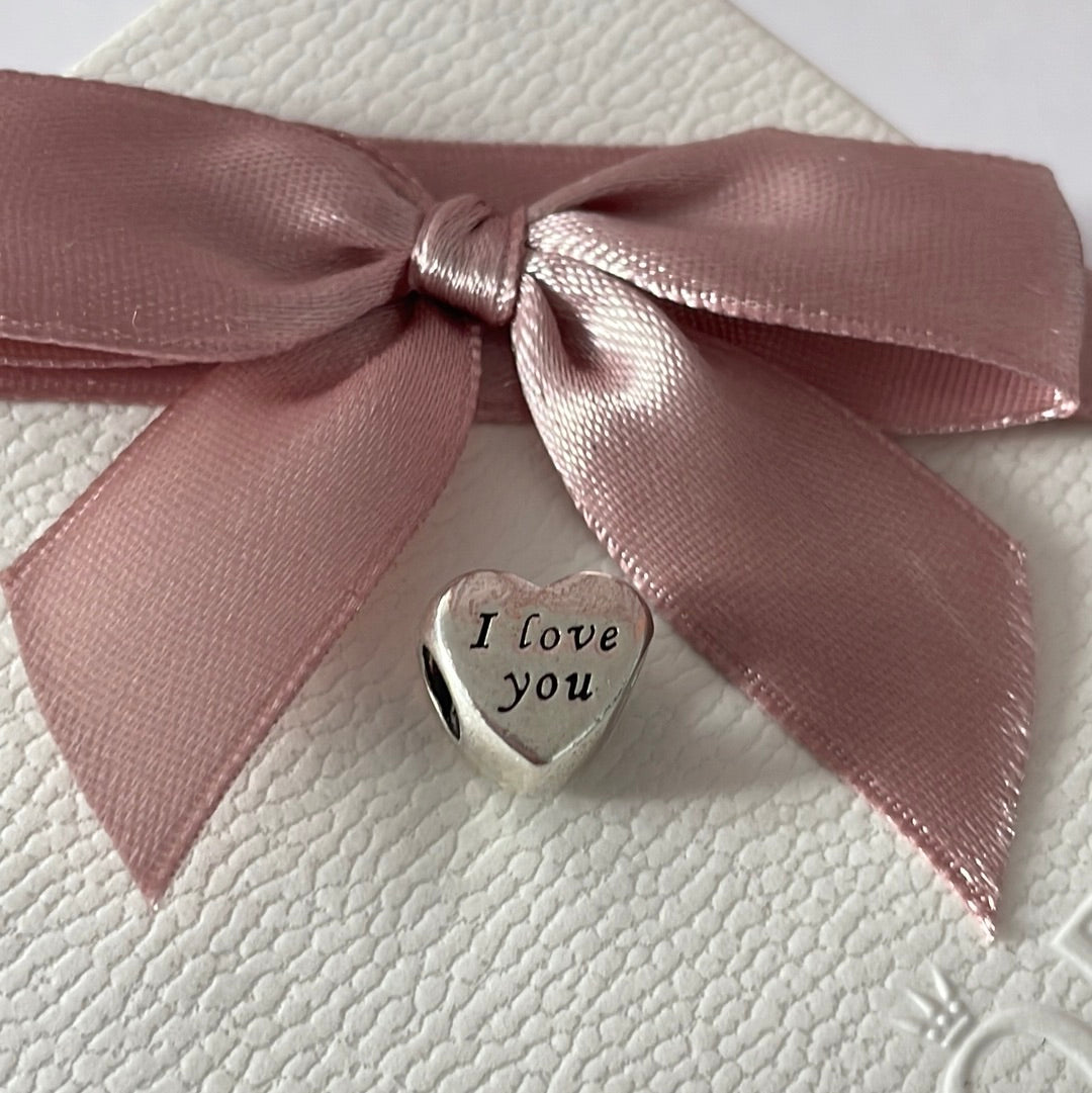Genuine Pandora I Love You Charm Heart Shaped Valentine's Day