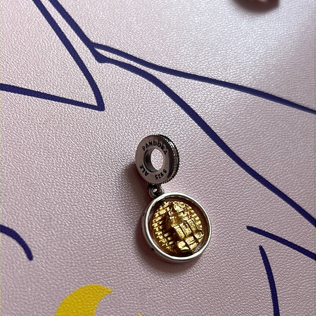 Genuine Pandora Harry Potter Shine Gold Platform 9 3/4 Dangle Charm