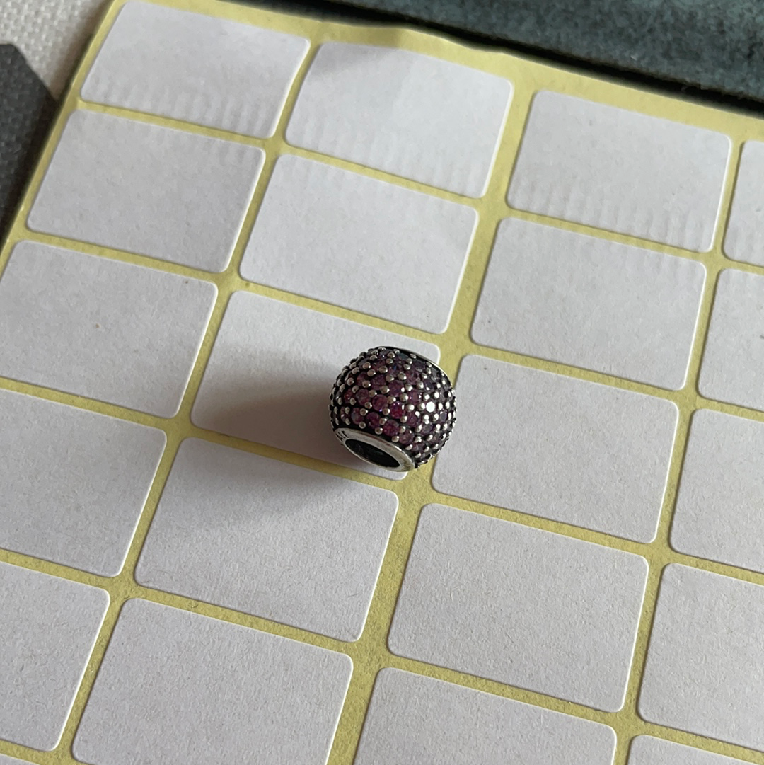 Genuine Pandora Purple Pave Ball Charm