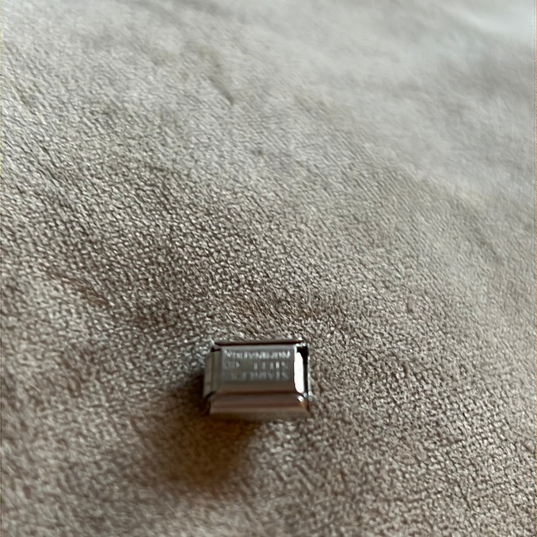 Genuine Nomination Silver Snowflake CZ Link Charm