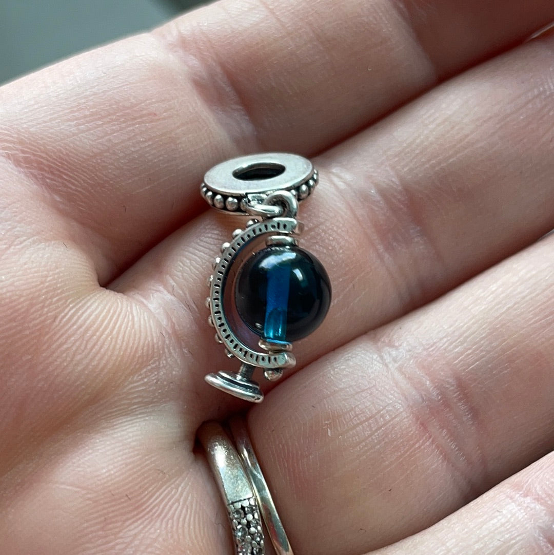 Genuine Pandora Beautiful World Globe Spinning Dangle Charm