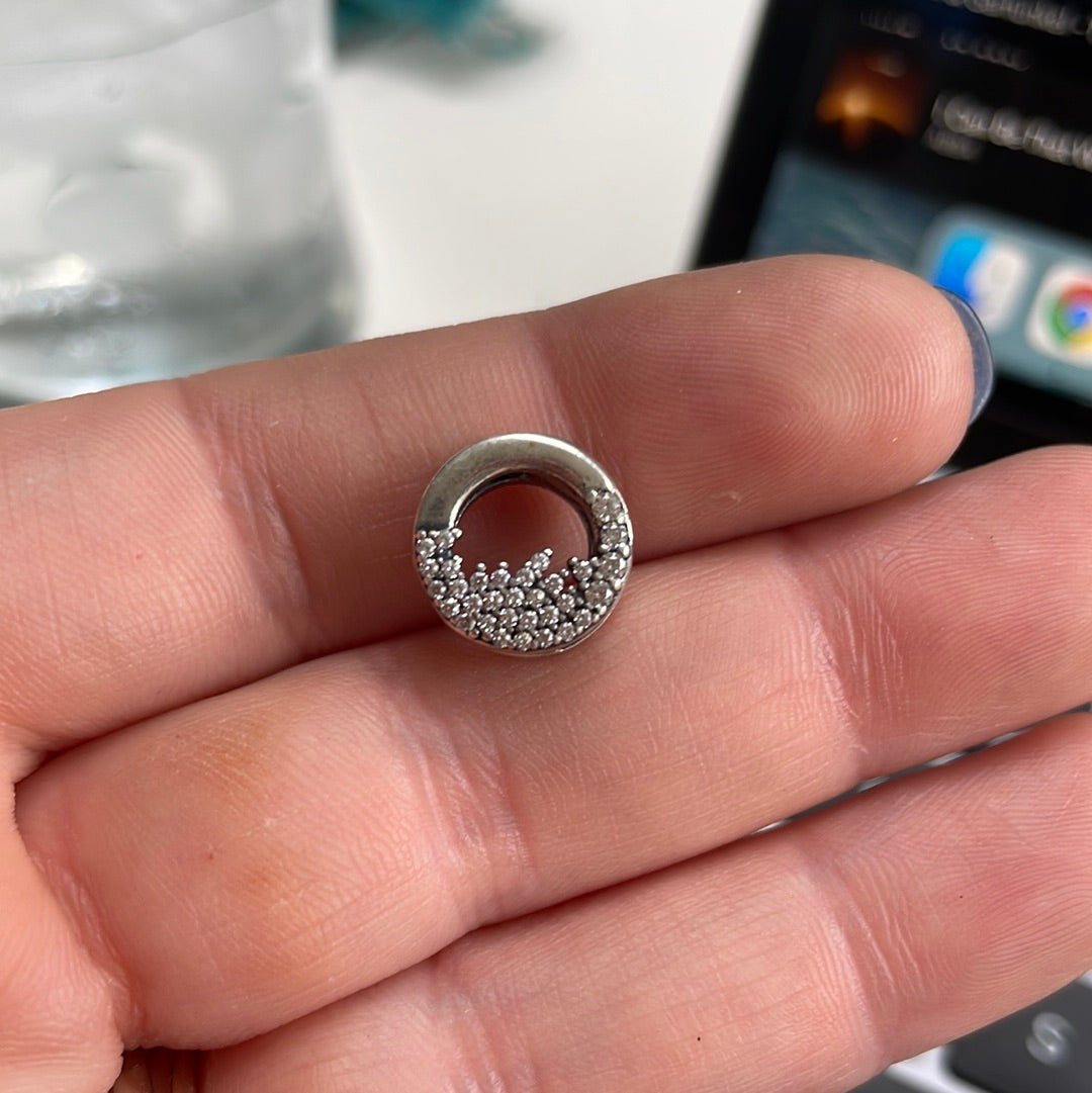Genuine Pandora Reflexions Icicle Frozen Pave Clip Charm