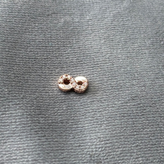 Genuine Pandora Rose Gold Pave Infinity Petite Charm