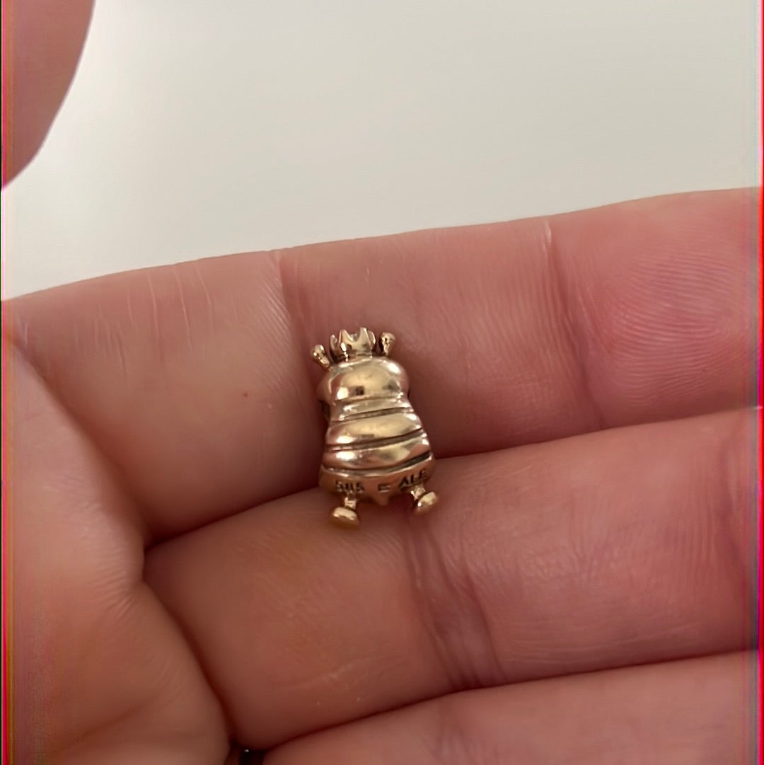 Genuine Pandora Solid Gold 14ct Queen Bee Rare Charm
