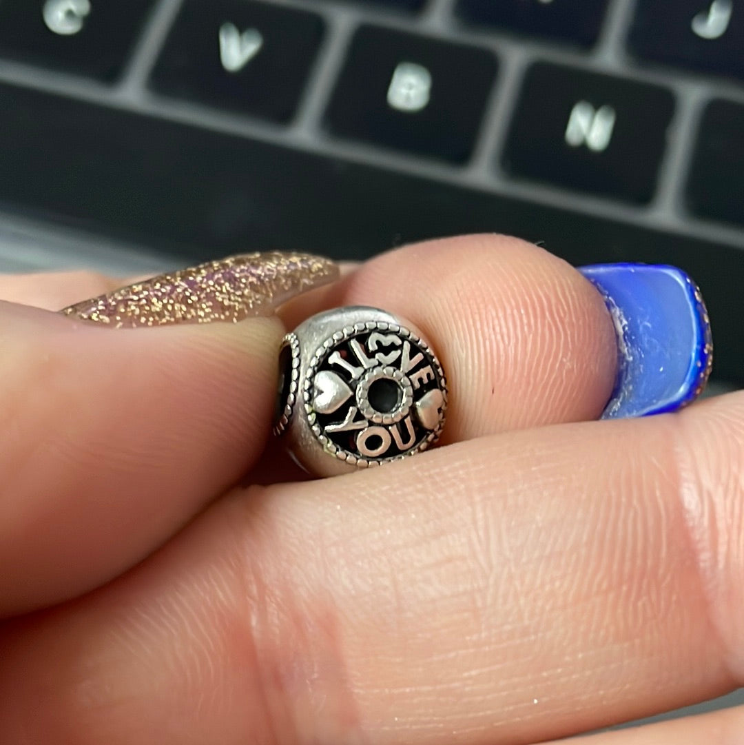 Genuine Pandora I Love You Openwork Ball Charm