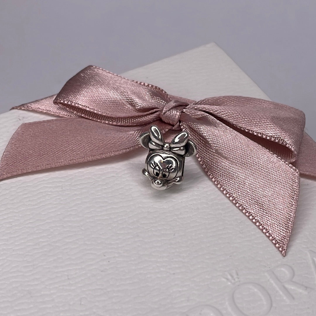 Genuine Pandora Disney Minnie Mouse Silver Plain Charm