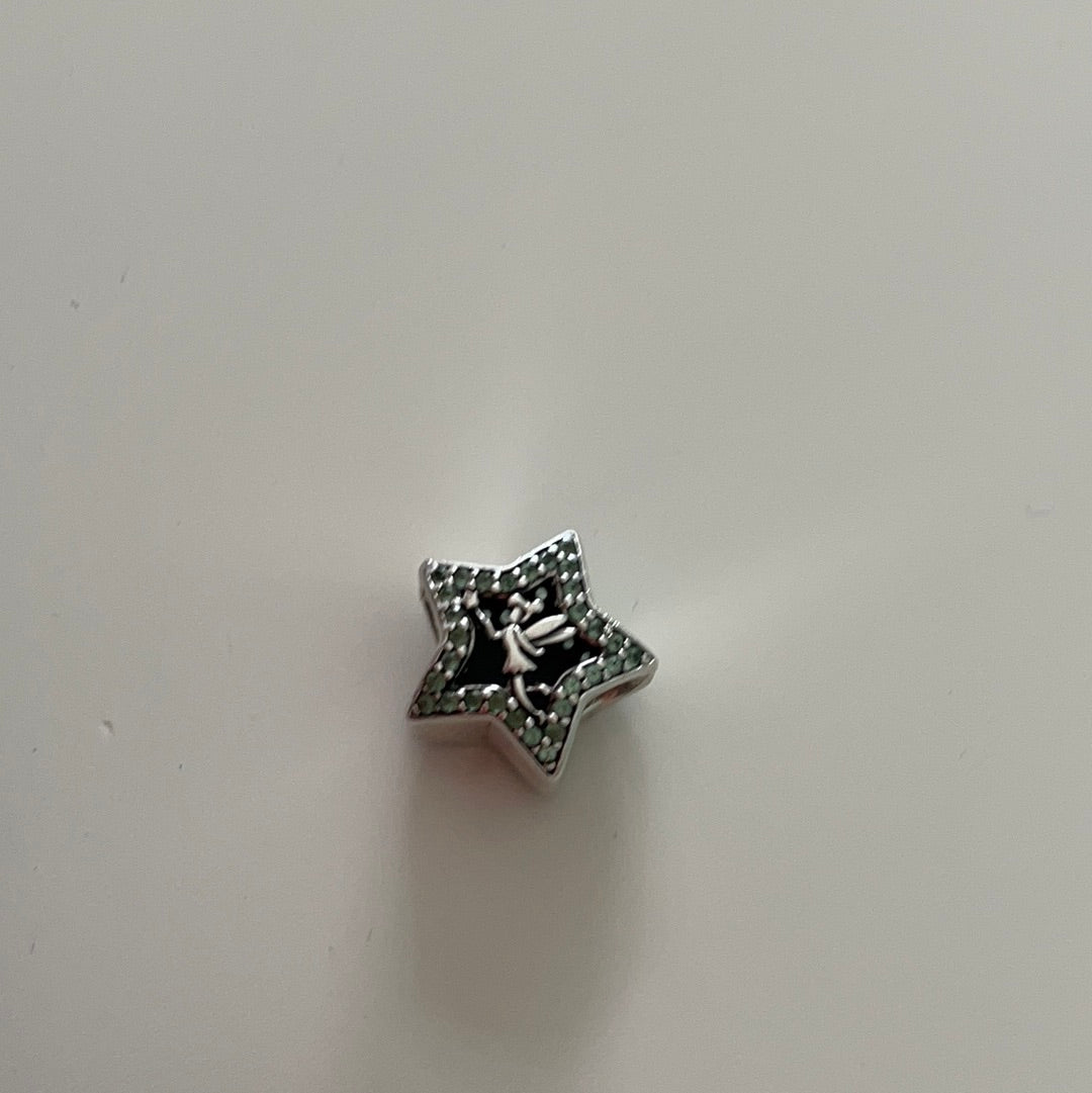Genuine Pandora Tinkerbell Pave Star Peter Pan Charm Disney