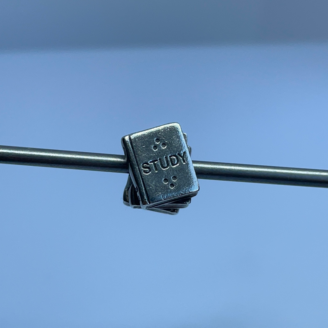 Genuine Pandora Textbook Book Owl School Learning Graduation Degree Charm