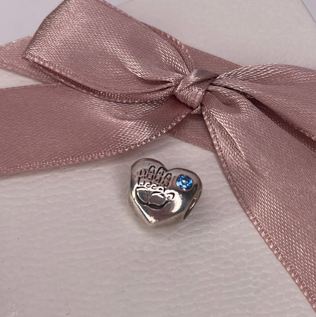 Genuine Pandora Its A Boy Charm with Hand Print