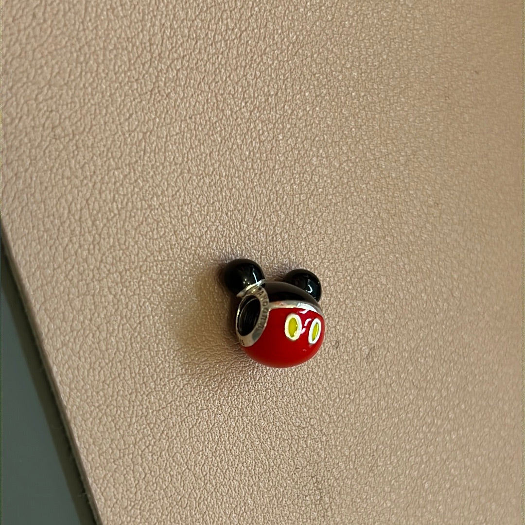 Genuine Pandora Disney Parks Enamel Playful Mickey Mouse Enamel Charm RARE