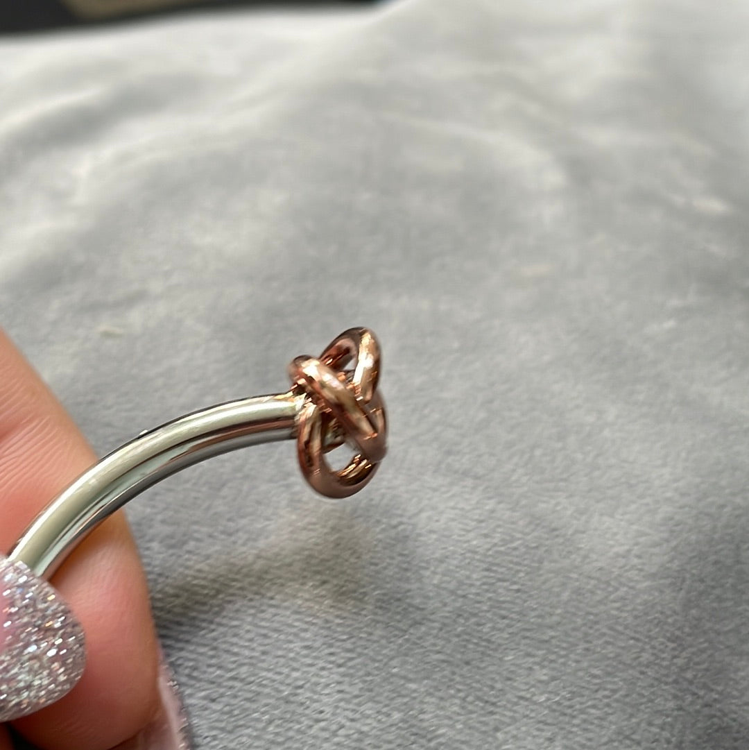 Suffolk Parade Fine Jewellers Rose Gold Knot Open Torque Bangle Large