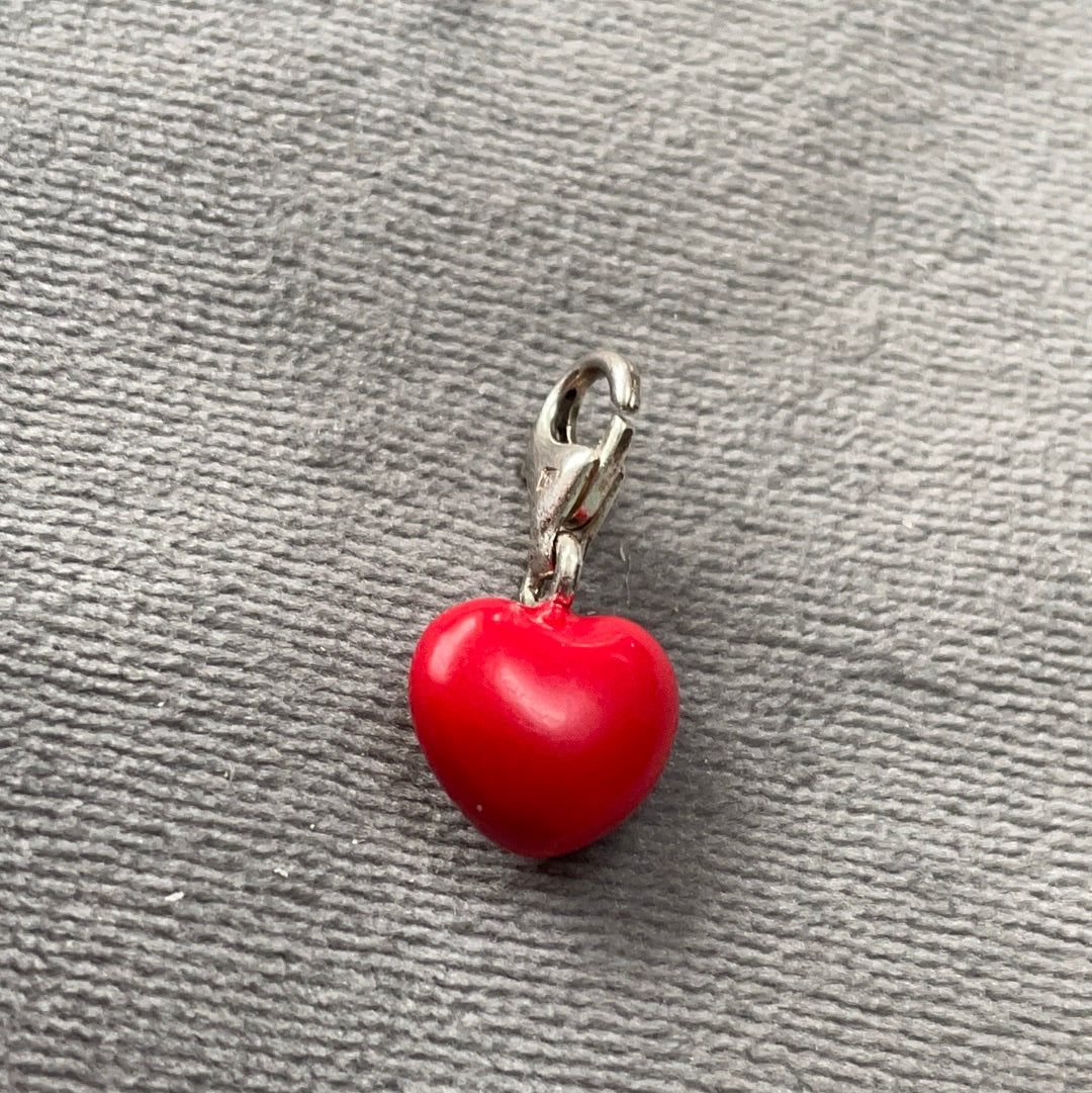 Genuine Thomas Sabo Sterling Silver Dangle Enamel Heart Charm