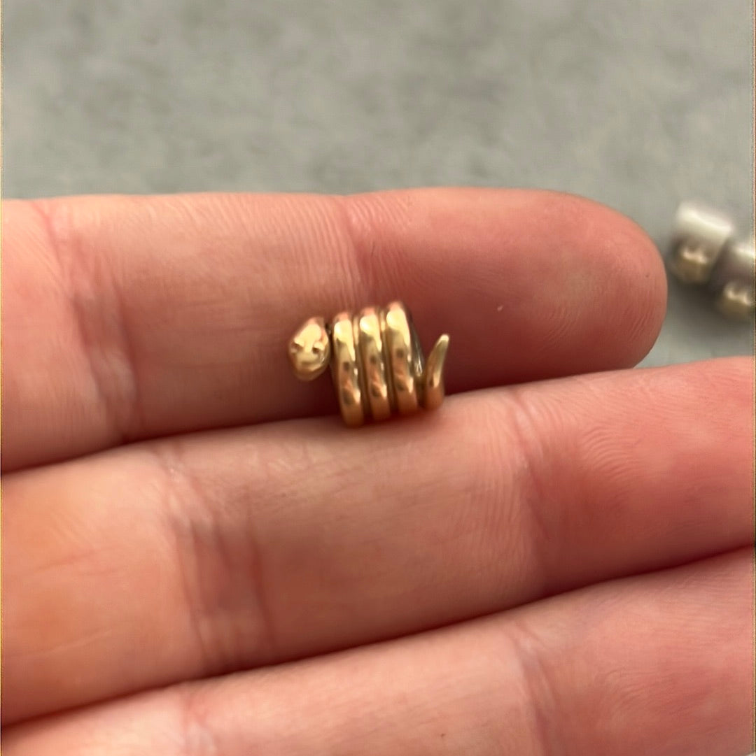 Genuine Pandora Solid Gold 14ct Snake Animal Charm