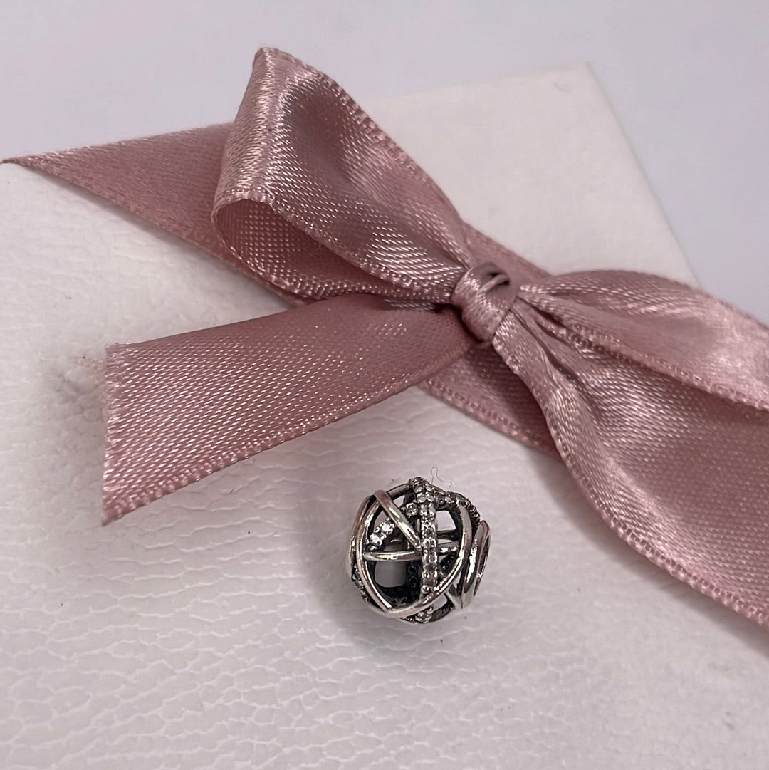 Genuine Pandora Galaxy Line Pave Openwork Charm