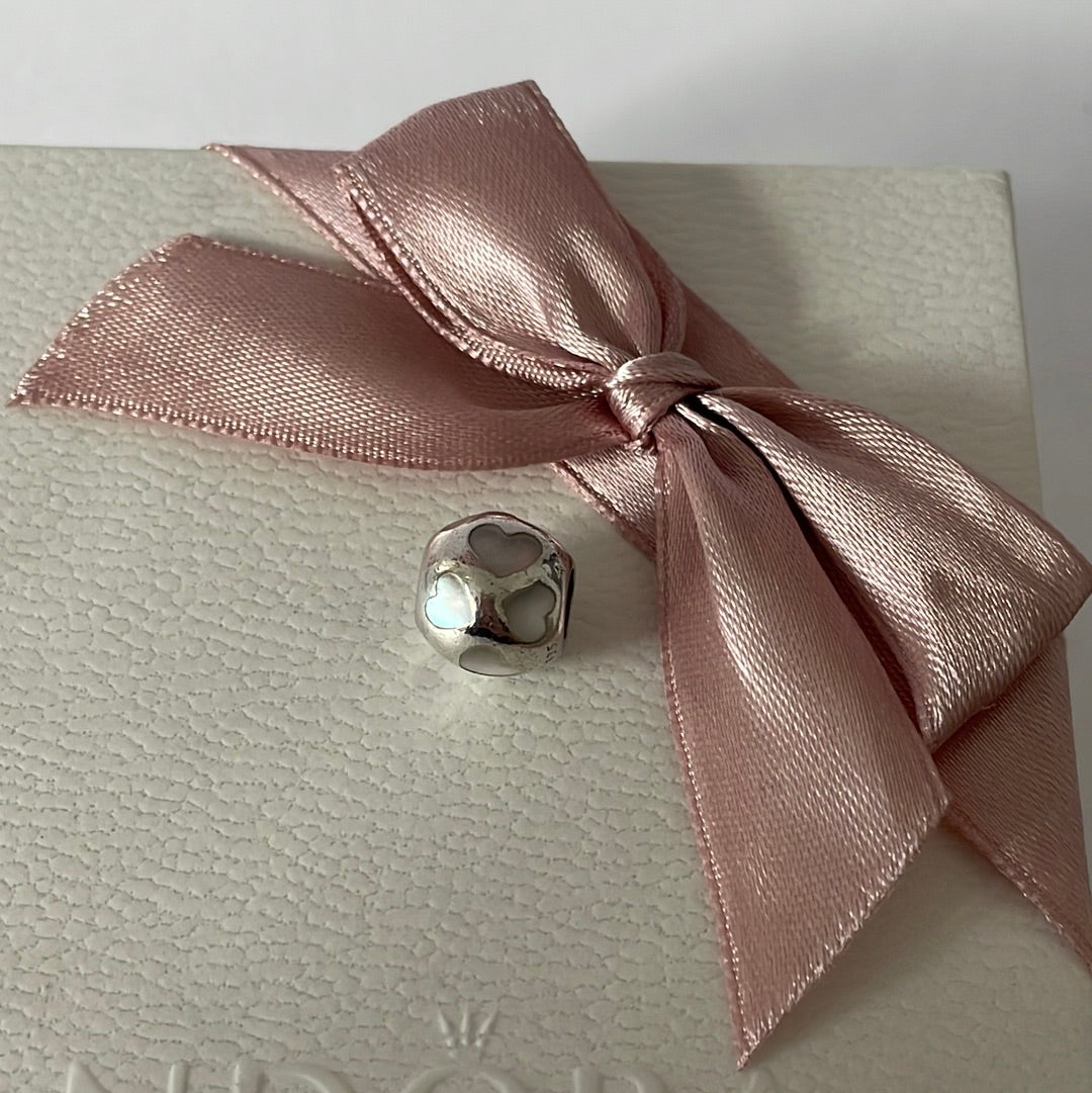 Genuine Pandora Pearl Heart Charm Various Colour Options