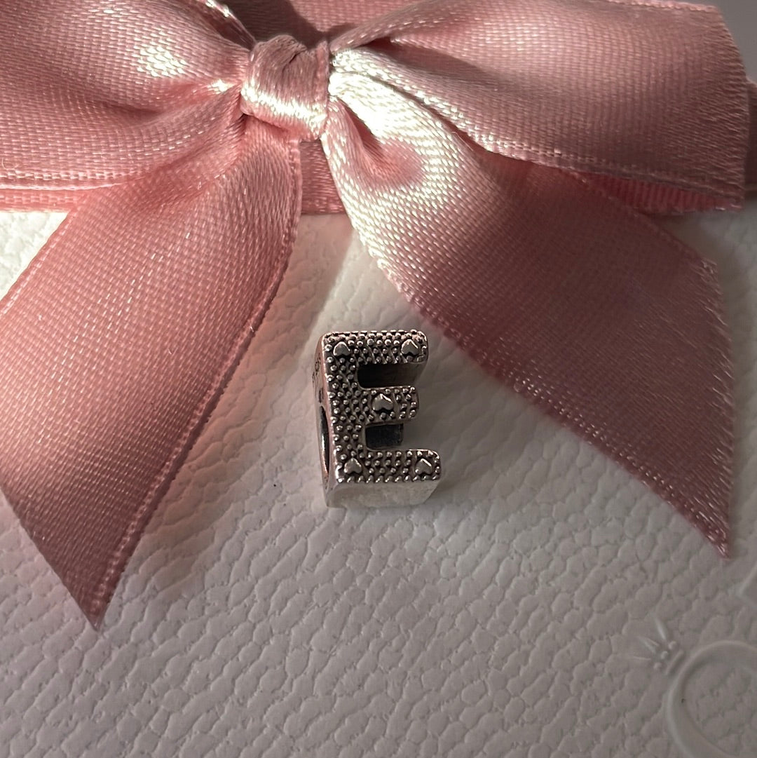 Genuine Pandora Letter Charm With Hearts E