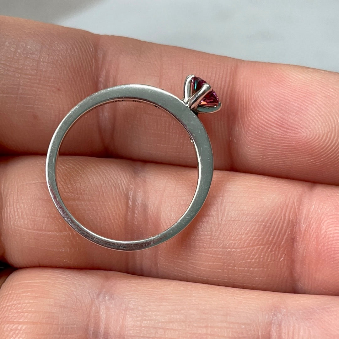 Genuine Pandora Ring Size ... You & Me' Pink Stone Valentine's Day Ring Love Heart