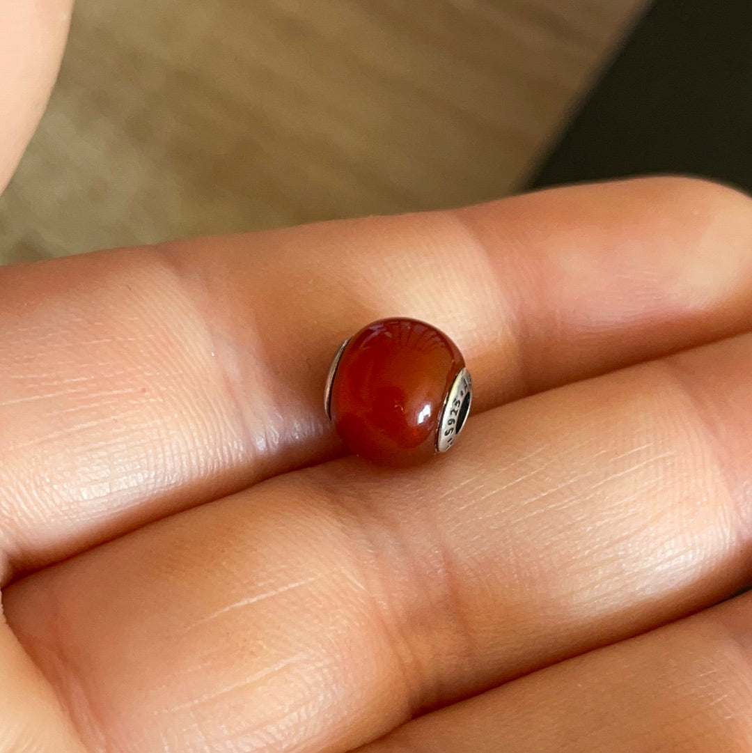 Genuine Pandora Essence Energy SUPER RARE Carnelian Stone Charm