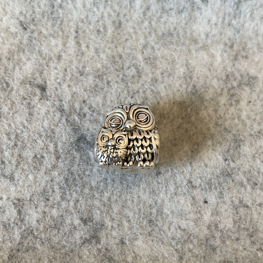 Genuine Pandora Owl and Owl Baby Charm