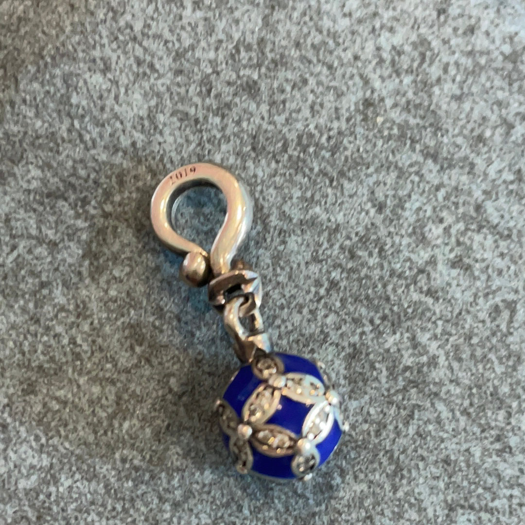 Genuine Pandora Blue Ornament Limited Edition 2019 Merry Christmas Bauble Dangle