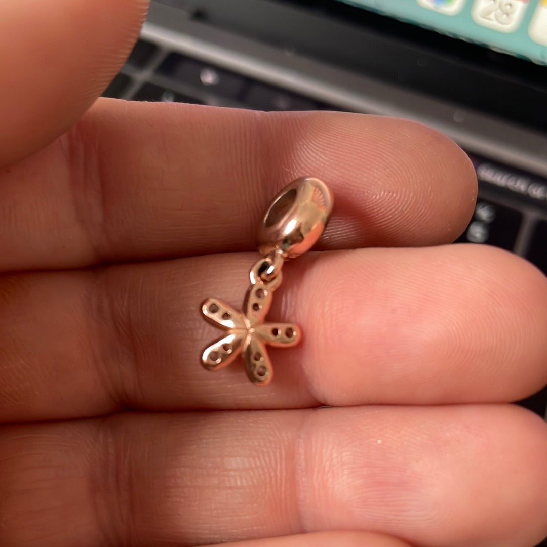 Genuine Pandora Pave Daisy Dangle Flower (Rose Gold Option)