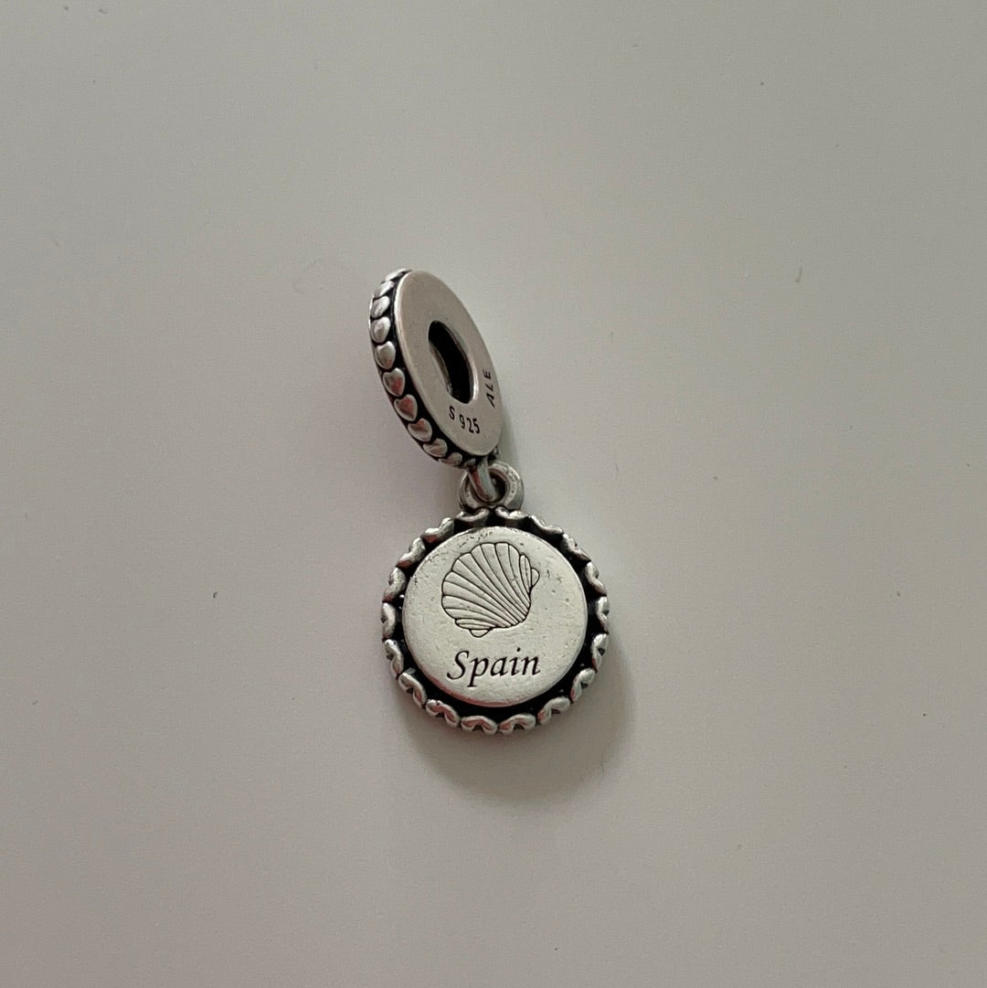 Genuine Pandora Shell Spain Travel Dangle Charm Spanish