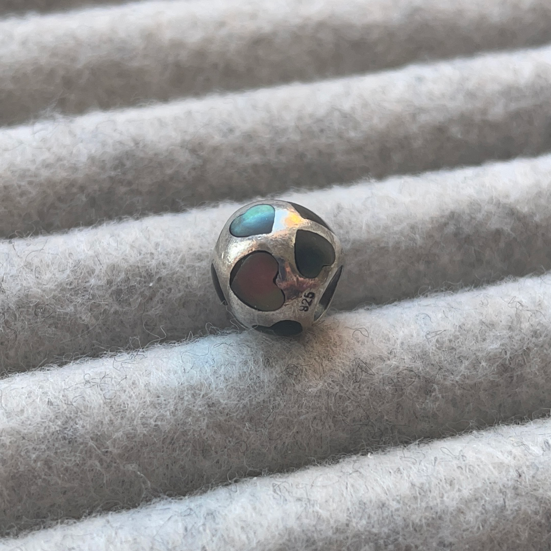 Genuine Pandora Pearl Heart Charm Various Colour Options