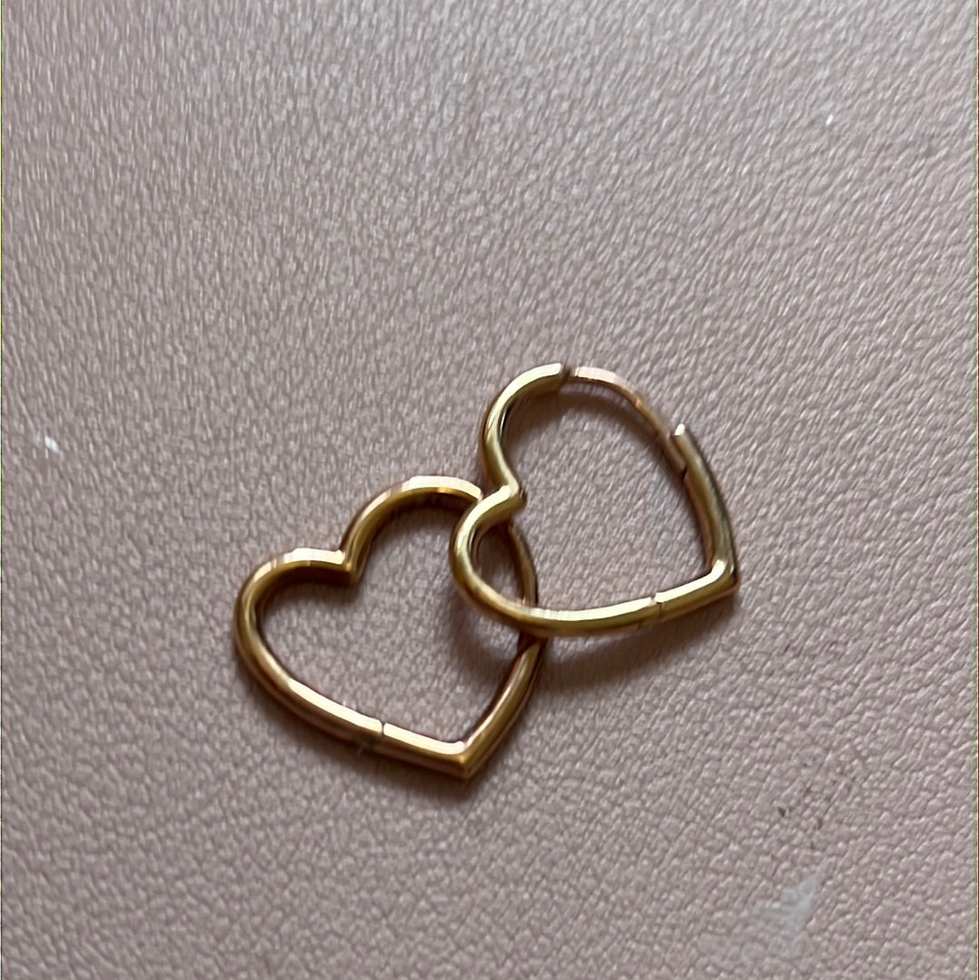 Genuine Pandora Rose Gold Heart Hoop Silver Earrings