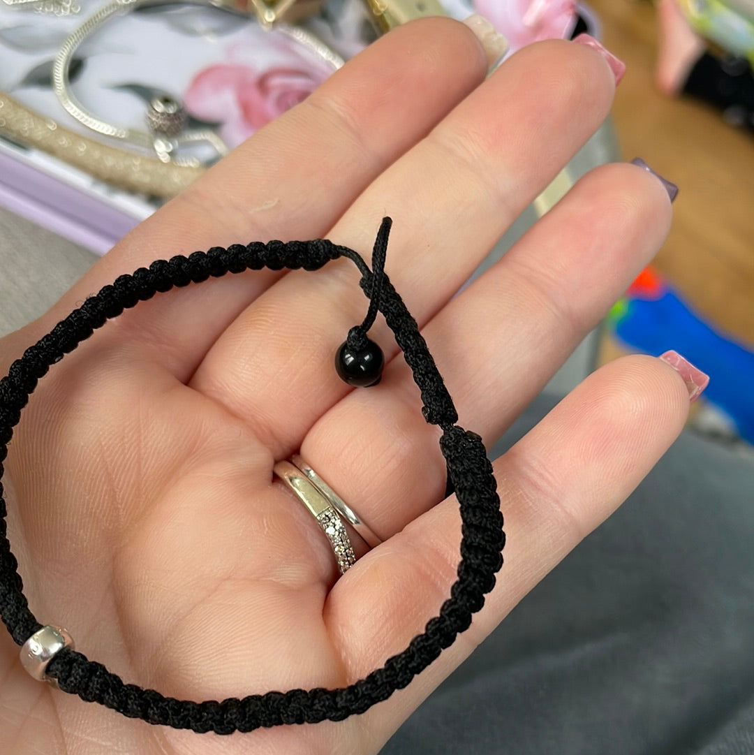 Genuine Thomas Sabo Adjustable String Bracelet Medium Hold One Charm