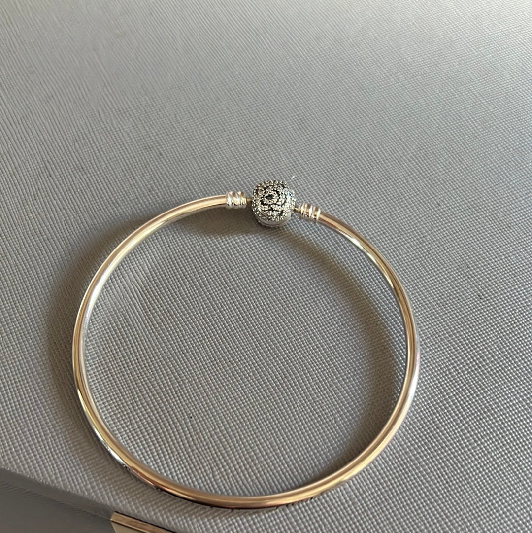 Genuine Pandora Beauty and the Beast Bangle 19cm