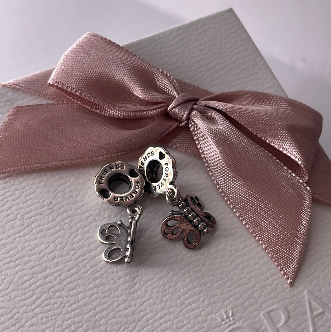 Genuine Pandora Forever Best Friends Butterfly Charm