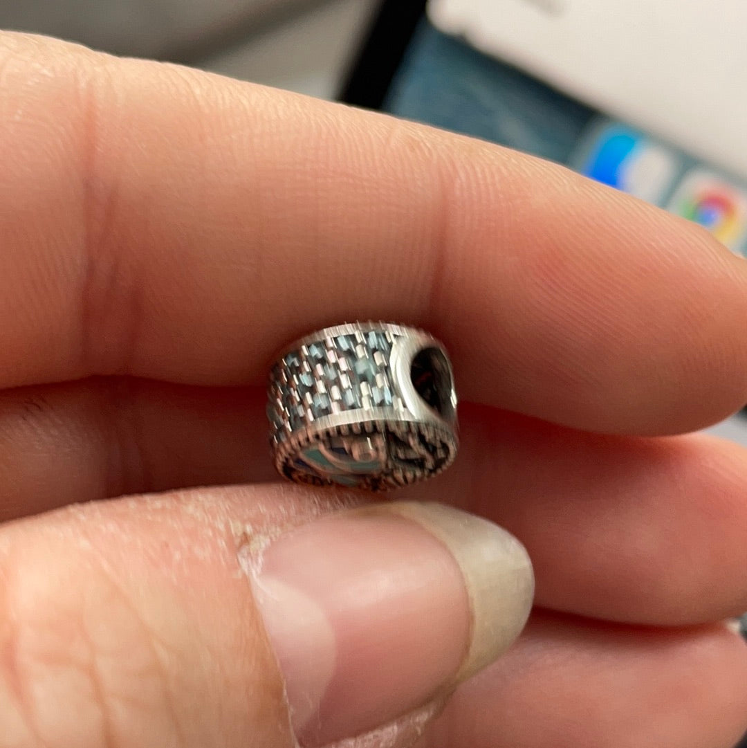 Genuine Pandora Summer Pave and Enamel Fish in The Sea Ocean Openwork Charm