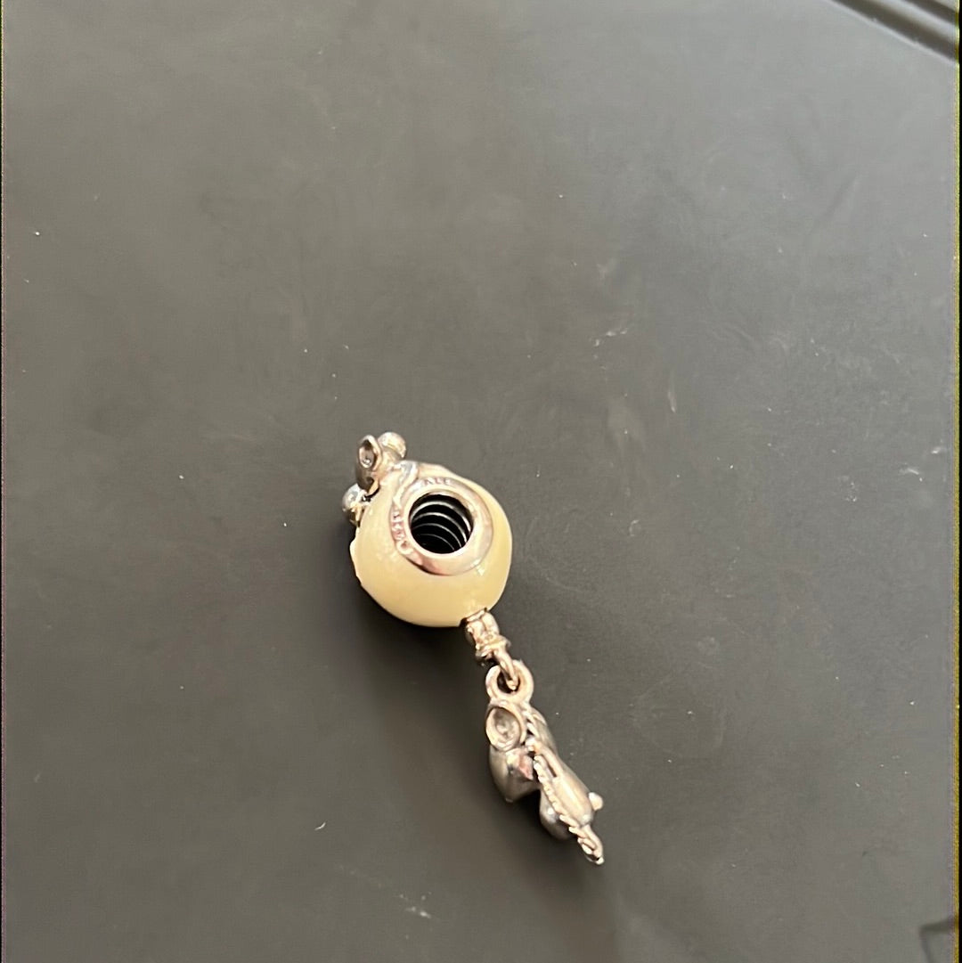 Genuine Pandora Rare HTF Mouse Balloon With Baby Mice Dangle Charm