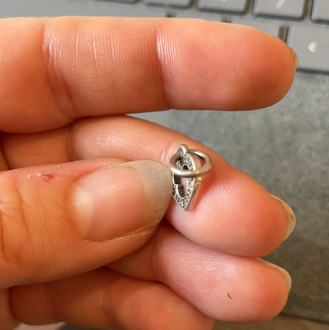 Genuine Pandora Pave Disney Mickey Cut Out Dangle