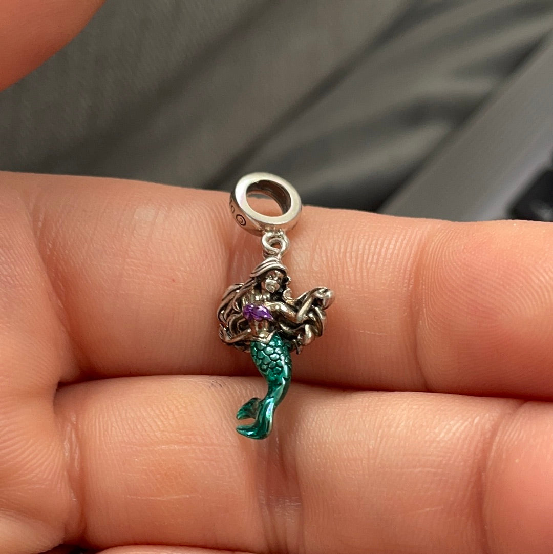 Genuine Chamilia Ariel Enamel Dangle Charm Disney