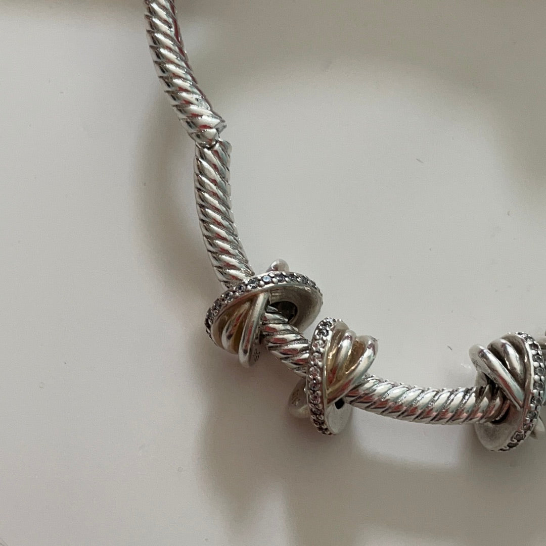 Genuine Pandora Line Galaxy Spacer Pave x1