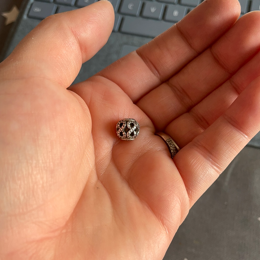 Genuine Pandora Essence Charm Pave Openwork Dedication Infinity Sign