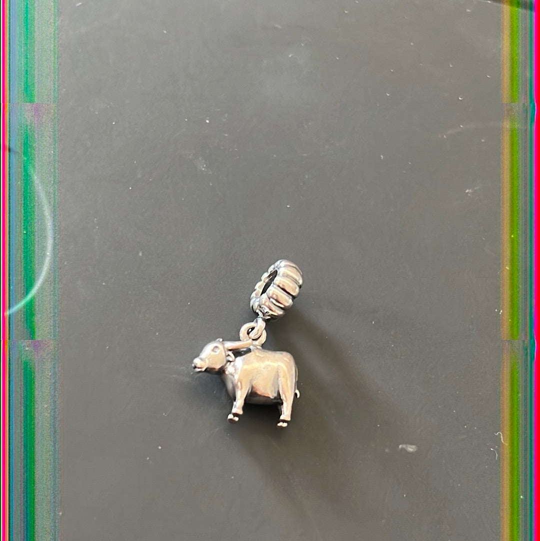Genuine Pandora Ox Dangle Charm RARE Zodiac
