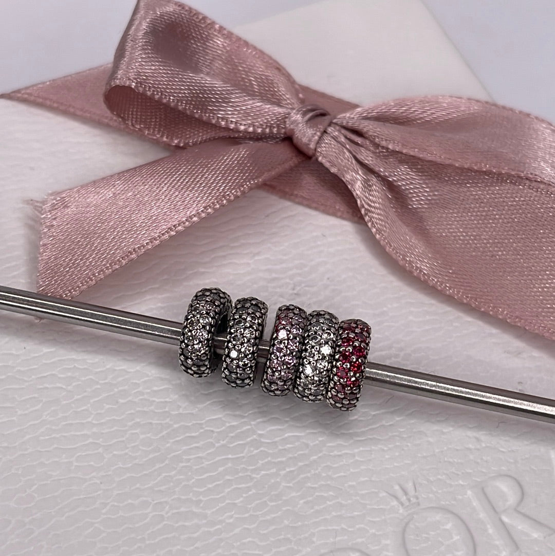 Genuine Pandora Colour Choice Pave Spacer Charm
