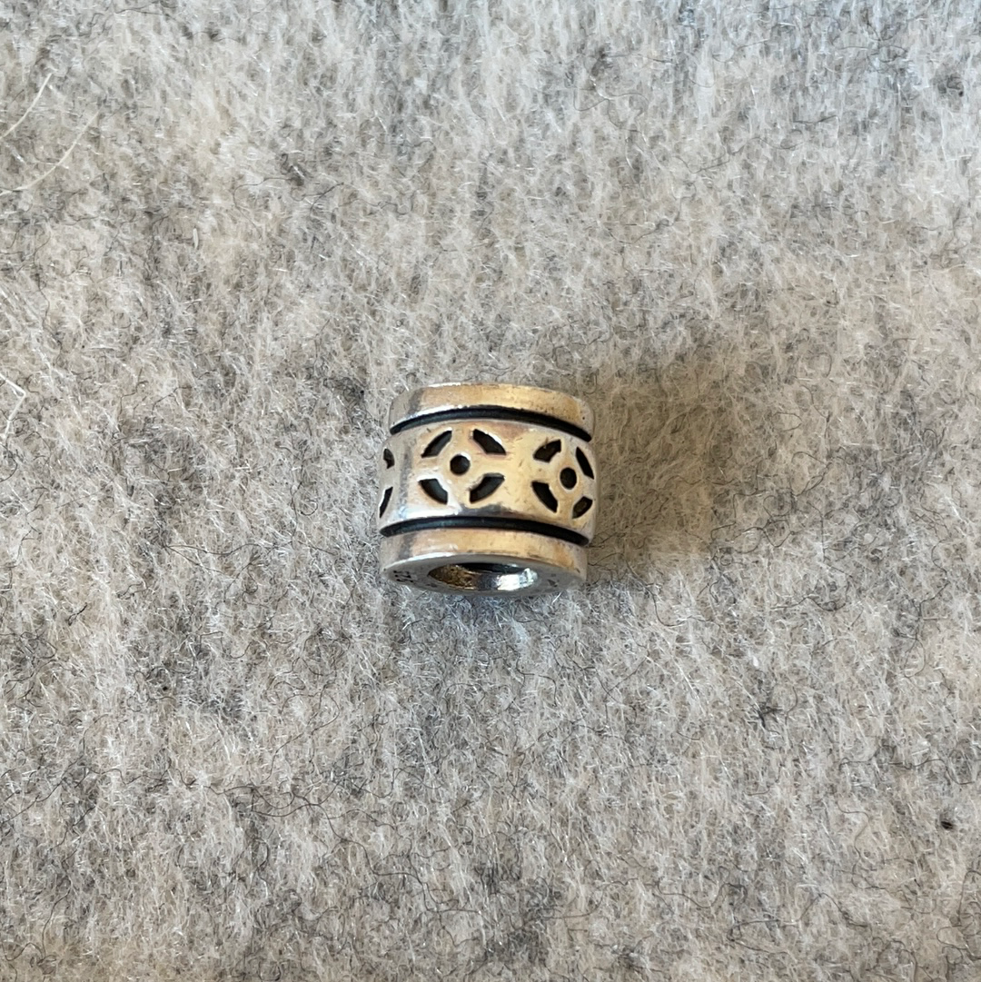 Genuine Pandora Retired Aztec Tribal Triangular Charm Oxidised Detail