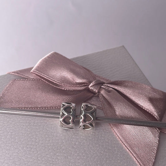 Genuine Pandora Trio of Hearts Clip / Rose Gold